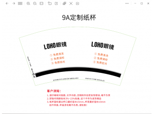 眼镜店客户定制纸杯案例